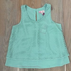 Double layer lace tank